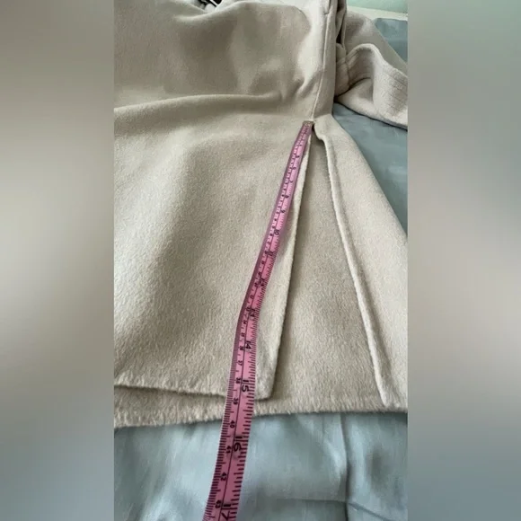 New Double Face Wool Rebecca Minkoff Chic Coat Women’s Long Stone - Picture 15 of 15